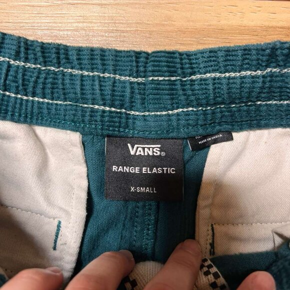 VANS Deep Teal Green “Check It Out” Range Corduroy Pants – Size S - Picture 5 of 7